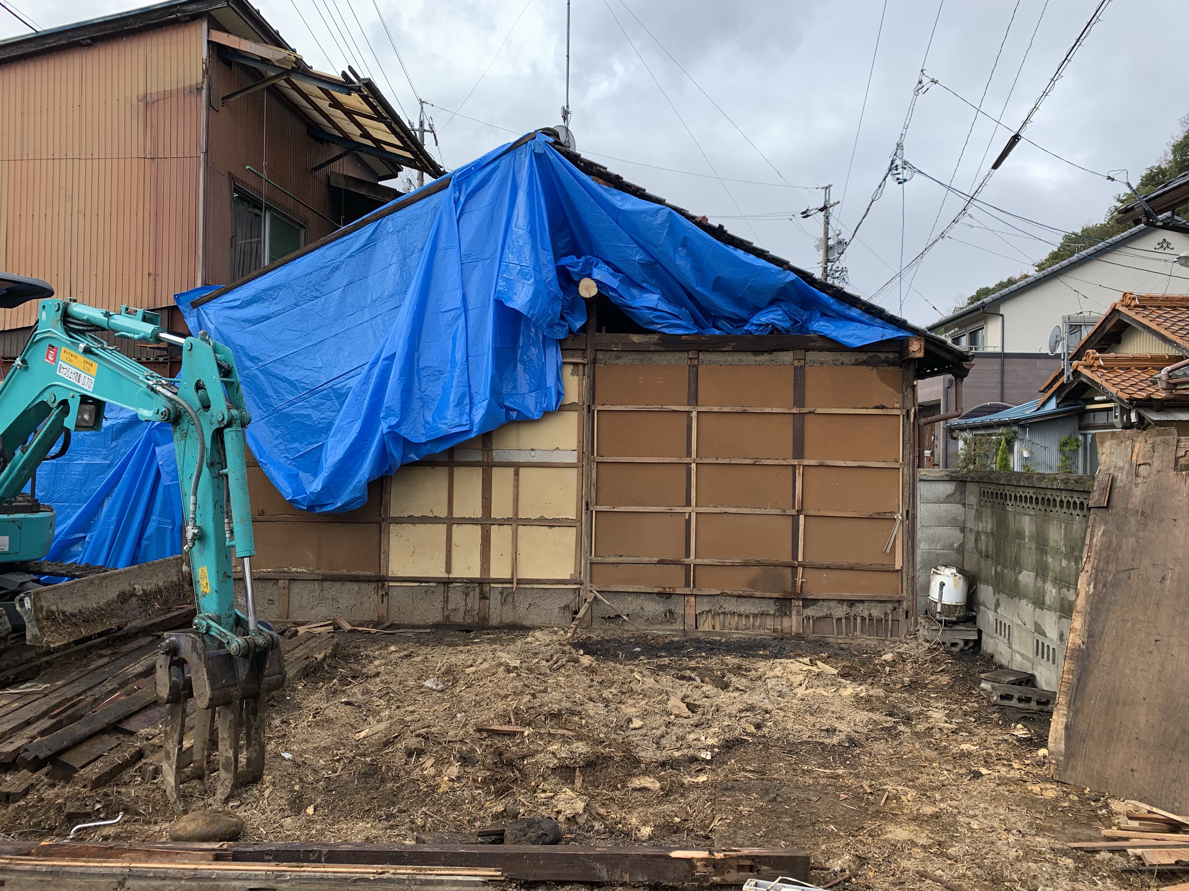 関市　木造家屋の解体工事